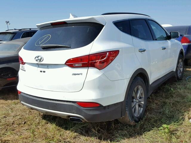 5XYZU3LB7EG176507 - 2014 HYUNDAI SANTA FE S WHITE photo 4