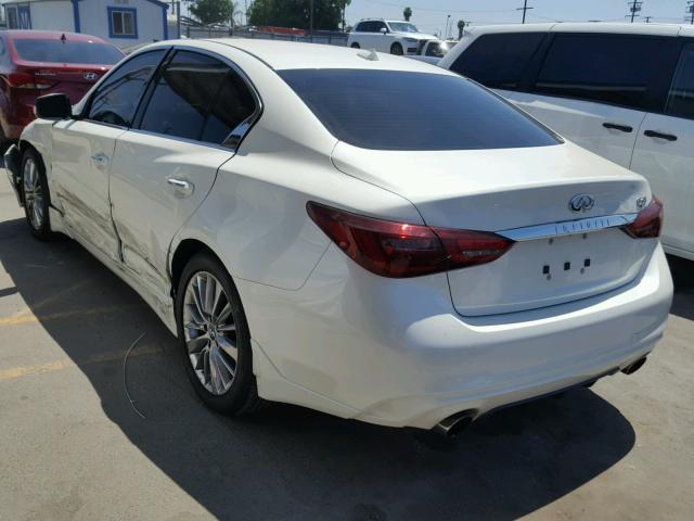 JN1EV7AP1JM353923 - 2018 INFINITI Q50 LUXE WHITE photo 3