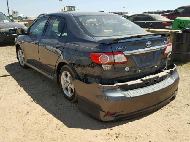 2T1BU4EE8BC737285 - 2011 TOYOTA COROLLA GRAY photo 3