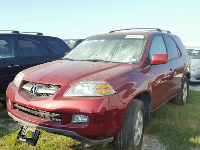 2HNYD18276H507205 - 2006 ACURA MDX RED photo 2