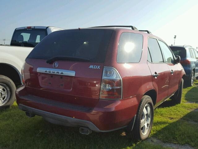 2HNYD18276H507205 - 2006 ACURA MDX RED photo 4