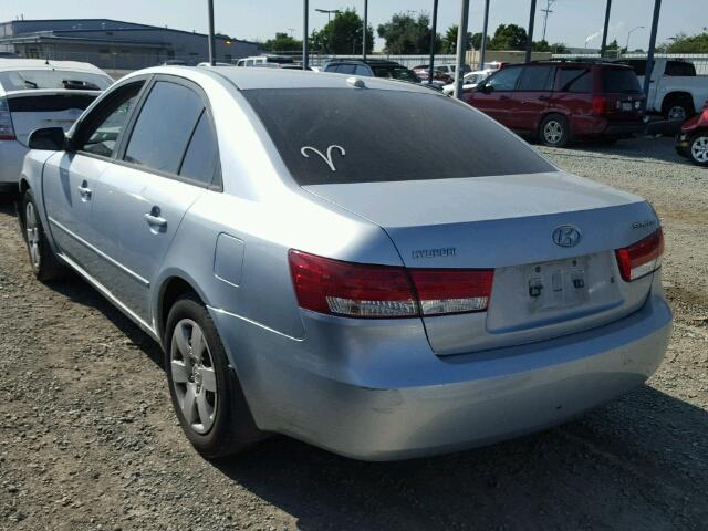 5NPET46C07H271031 - 2007 HYUNDAI SONATA GLS BLUE photo 3