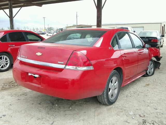 2G1WT57K391206946 - 2009 CHEVROLET IMPALA 1LT RED photo 4