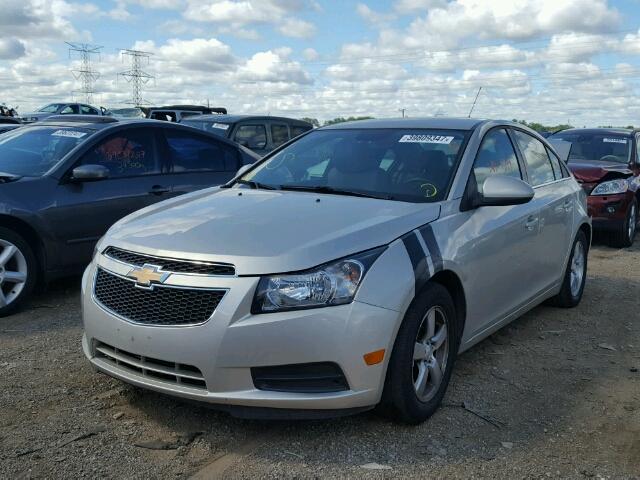 1G1PK5SBXE7203943 - 2014 CHEVROLET CRUZE LT SILVER photo 2