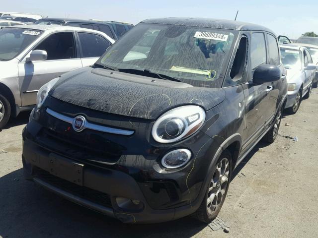 ZFBCFADH6EZ006019 - 2014 FIAT 500L TREKK BLACK photo 2