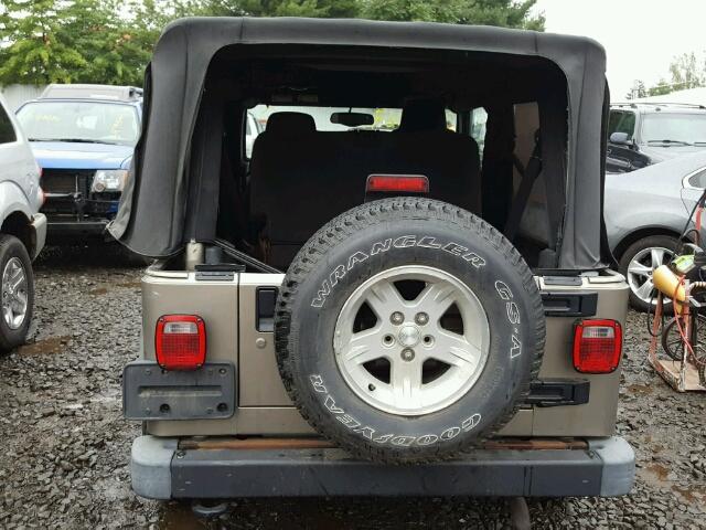 1J4FA49S74P779522 - 2004 JEEP WRANGLER / BEIGE photo 9