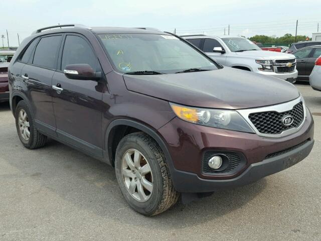 5XYKT4A60DG402532 - 2013 KIA SORENTO MAROON photo 1