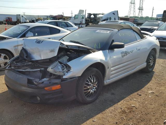 4A3AE75H75E005636 - 2005 MITSUBISHI ECLIPSE SP SILVER photo 2