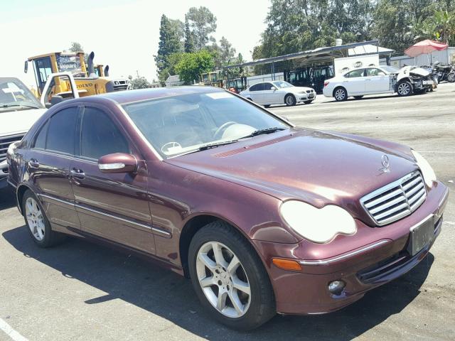 WDBRF54H57A922754 - 2007 MERCEDES-BENZ C 280 MAROON photo 1