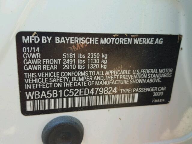 WBA5B1C52ED479824 - 2014 BMW 535 GOLD photo 10