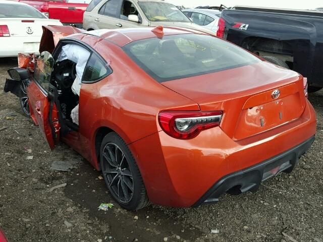 JF1ZNAA18H9700528 - 2017 TOYOTA 86 ORANGE photo 3