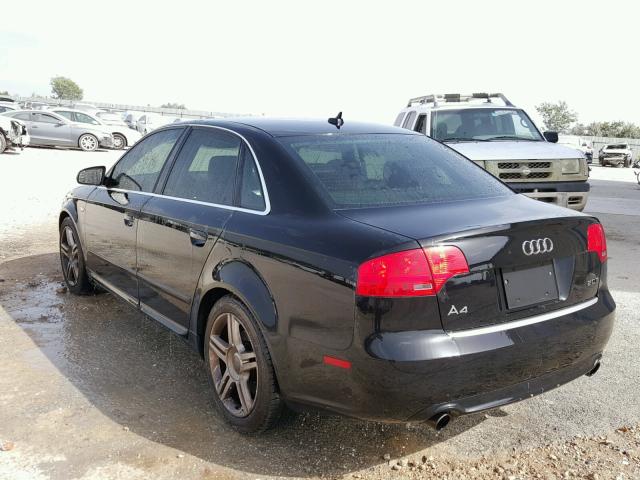 WAUAF78E48A071717 - 2008 AUDI A4 2.0T BLACK photo 3