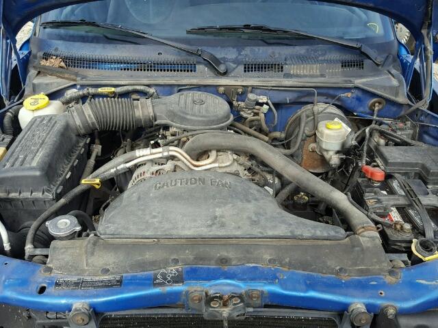 1B7GL22X1XS108721 - 1999 DODGE DAKOTA BLUE photo 7