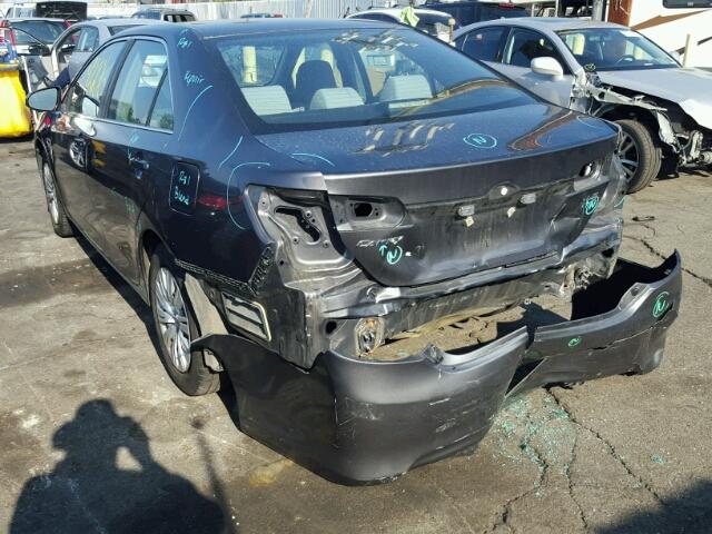 4T4BF1FK7CR167458 - 2012 TOYOTA CAMRY BASE GRAY photo 3