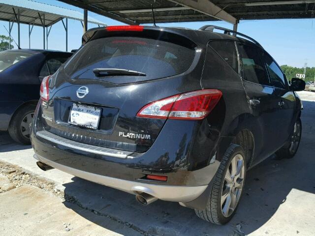 JN8AZ1MU1CW107934 - 2012 NISSAN MURANO S BLACK photo 4