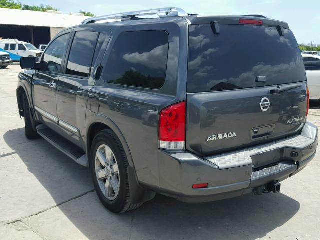 5N1BA0ND6BN605739 - 2011 NISSAN ARMADA SV GRAY photo 3