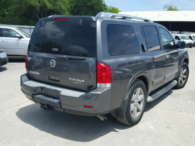 5N1BA0ND6BN605739 - 2011 NISSAN ARMADA SV GRAY photo 4