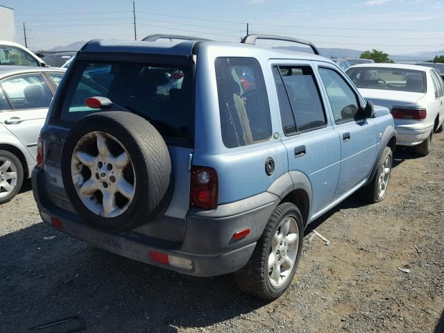 SALNY22262A361165 - 2002 LAND ROVER FREELANDER BLUE photo 4