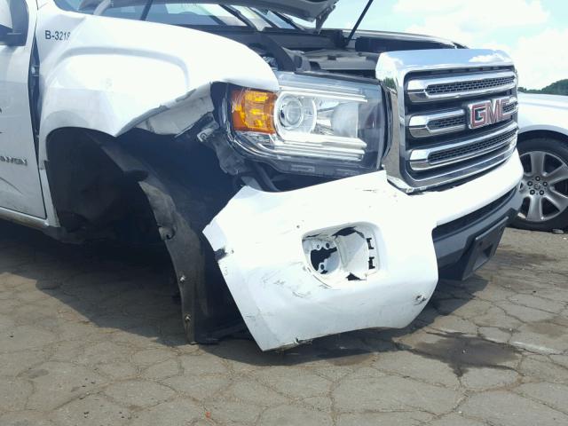 1GTH6BEAXF1155379 - 2015 GMC CANYON SLE WHITE photo 9