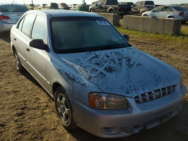 KMHCG45C12U268078 - 2002 HYUNDAI ACCENT GL SILVER photo 1