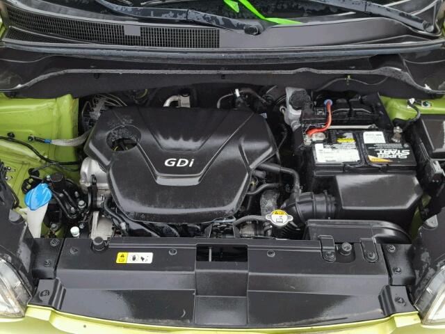 KNDJN2A26E7042740 - 2014 KIA SOUL GREEN photo 7