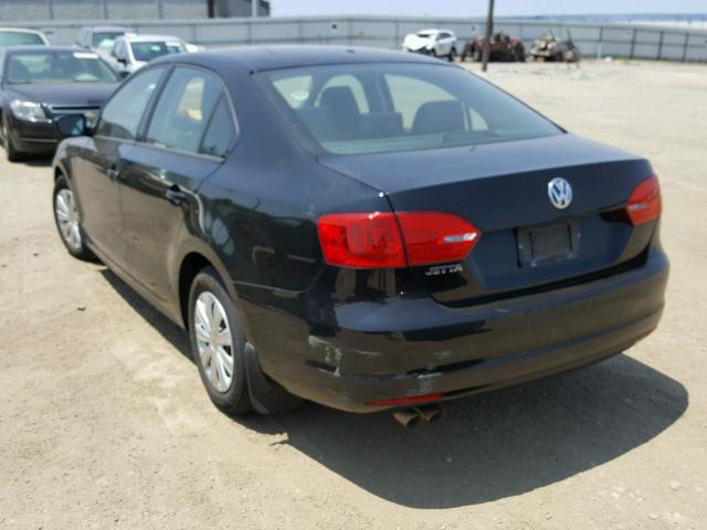 3VW2K7AJ1DM382333 - 2013 VOLKSWAGEN JETTA BASE 黑色 照片 3