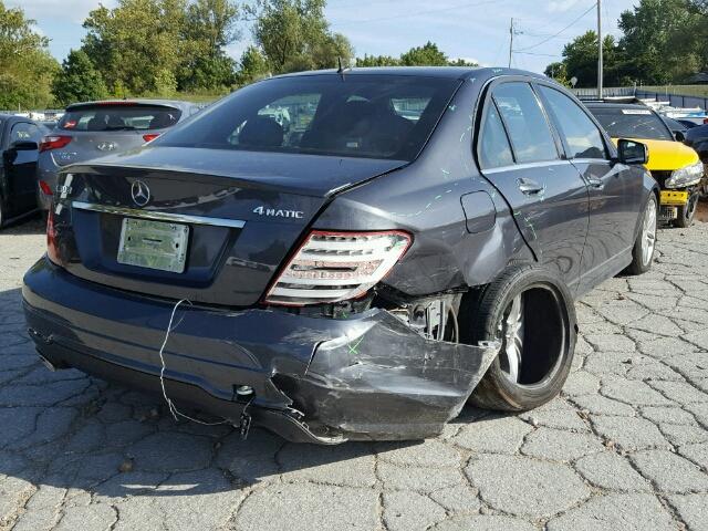 WDDGF8AB4ER319356 - 2014 MERCEDES-BENZ C 300 4MAT GRAY photo 4