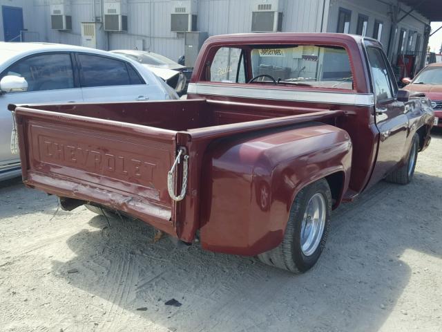 CCL148Z196240 - 1978 CHEVROLET C1500 BURGUNDY photo 4