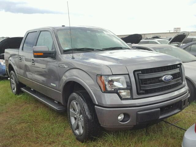 1FTFW1CT5EKF46650 - 2014 FORD F150 SUPER GRAY photo 1