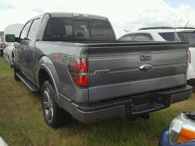 1FTFW1CT5EKF46650 - 2014 FORD F150 SUPER GRAY photo 3