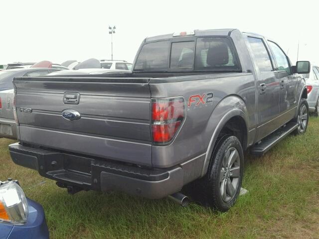 1FTFW1CT5EKF46650 - 2014 FORD F150 SUPER GRAY photo 4