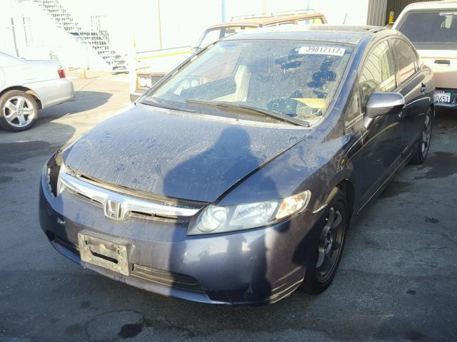 JHMFA36217S026718 - 2007 HONDA CIVIC HYBR BLUE photo 2