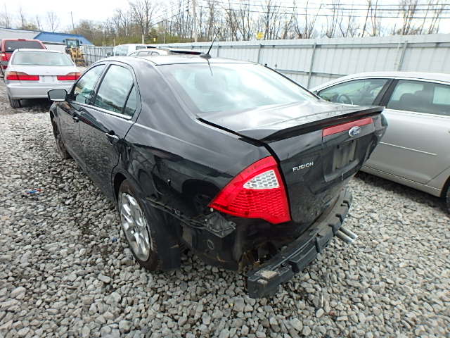 3FAHP0HA4AR371455 - 2010 FORD FUSION SE BLACK photo 3