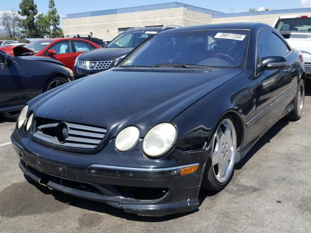 WDBPJ73J02A019328 - 2002 MERCEDES-BENZ CL 55 AMG BLACK photo 2