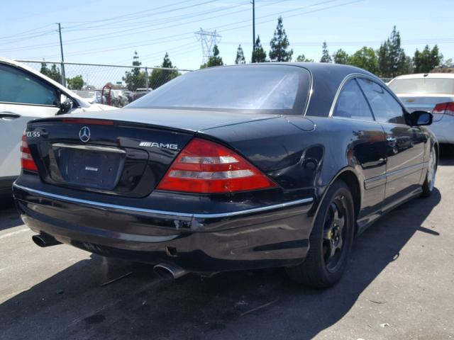 WDBPJ73J02A019328 - 2002 MERCEDES-BENZ CL 55 AMG BLACK photo 4