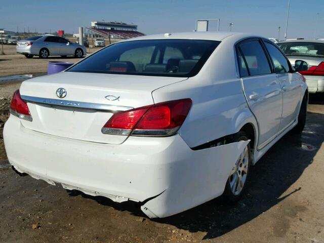 4T1BK3DB8CU446339 - 2012 TOYOTA AVALON BAS WHITE photo 4