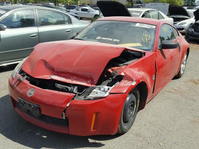 JN1AZ34E84T062979 - 2004 NISSAN 350Z COUPE RED photo 2