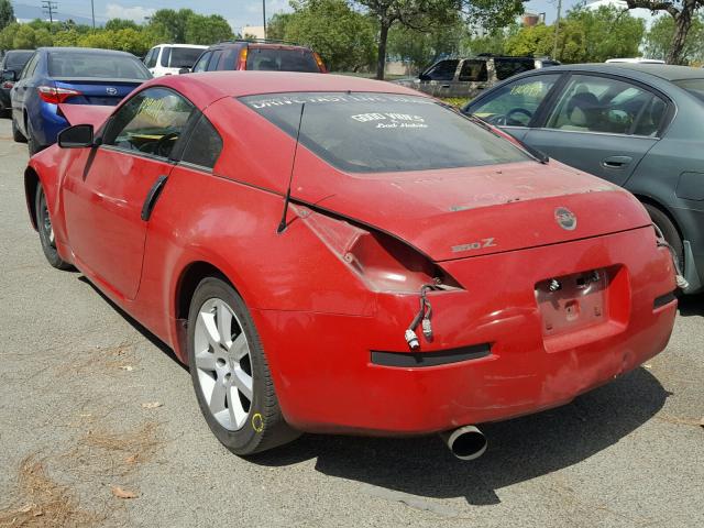 JN1AZ34E84T062979 - 2004 NISSAN 350Z COUPE RED photo 3