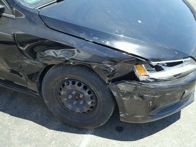 3VW2K7AJ8DM382376 - 2013 VOLKSWAGEN JETTA BASE Սև լուսանկար 9