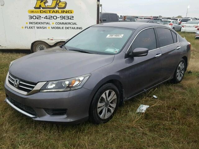 1HGCR2F33DA010362 - 2013 HONDA ACCORD GRAY photo 2