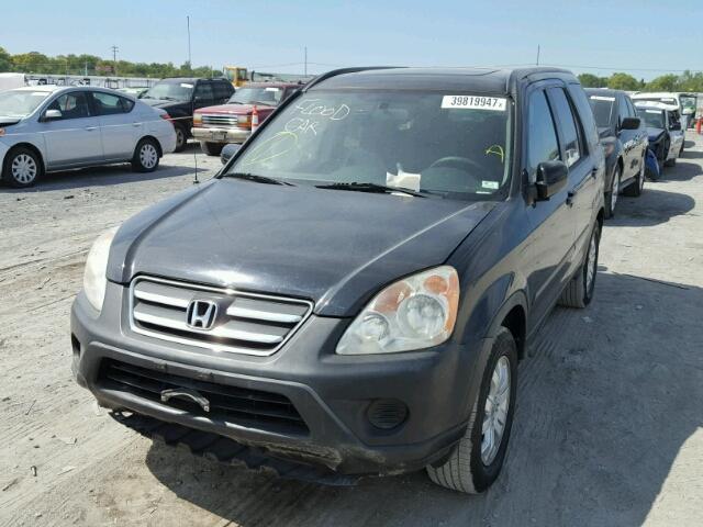 JHLRD78886C048757 - 2006 HONDA CR-V EX BLACK photo 2