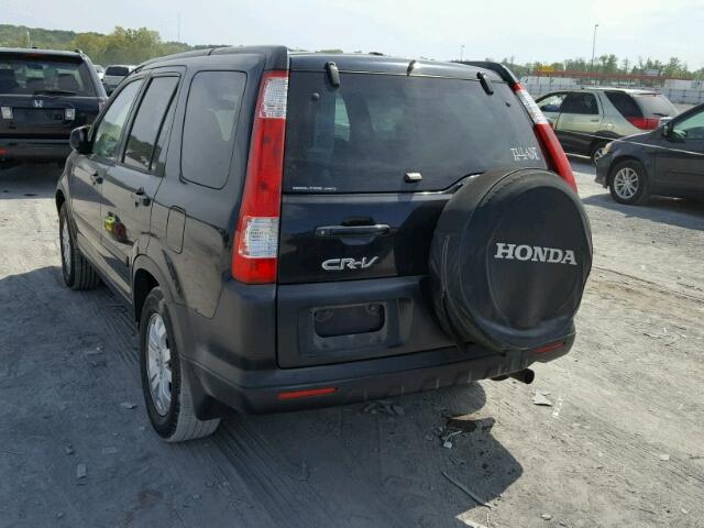 JHLRD78886C048757 - 2006 HONDA CR-V EX BLACK photo 3