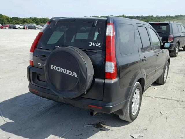 JHLRD78886C048757 - 2006 HONDA CR-V EX BLACK photo 4