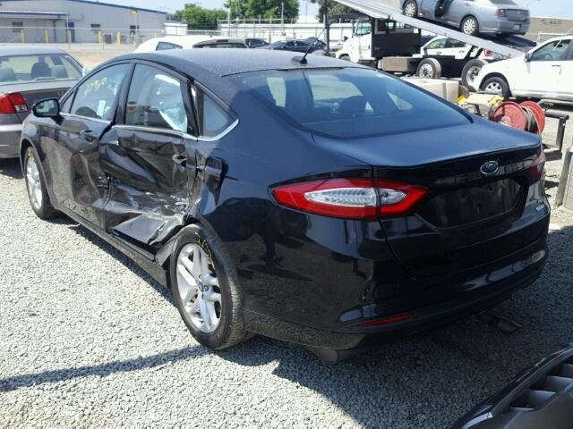 3FA6P0HR5DR273603 - 2013 FORD FUSION BLACK photo 3