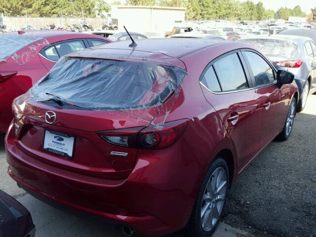 JM1BN1L32H1133953 - 2017 MAZDA 3 RED photo 4