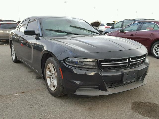 2C3CDXBG3FH801082 - 2015 DODGE CHARGER BLACK photo 1