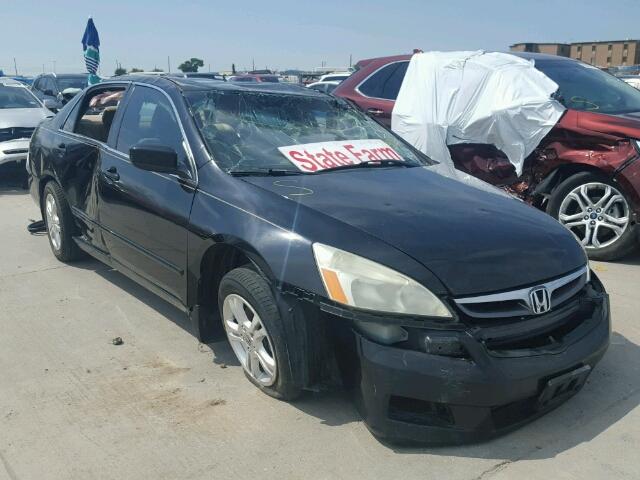 1HGCM56307A146386 - 2007 HONDA ACCORD SE BLACK photo 1