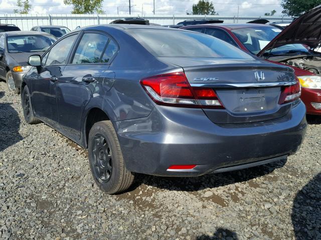 19XFB2F54DE095016 - 2013 HONDA CIVIC GRAY photo 3