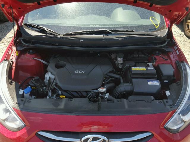 KMHCT4AE2GU124548 - 2016 HYUNDAI ACCENT SE RED photo 7