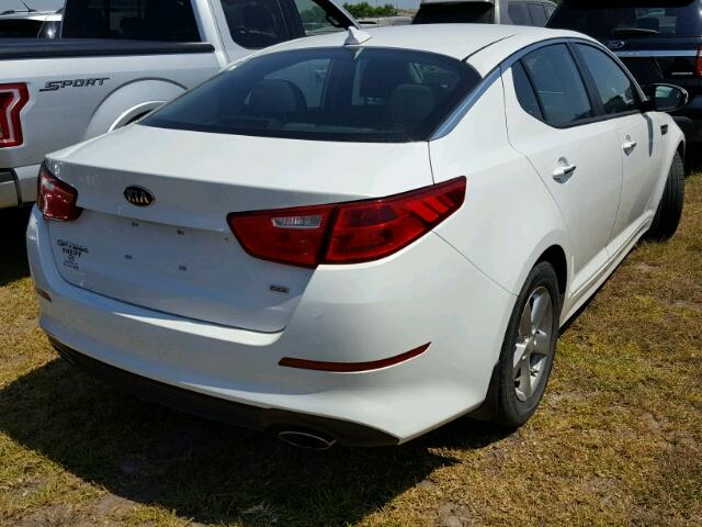 5XXGM4A76FG380958 - 2015 KIA OPTIMA LX WHITE photo 4